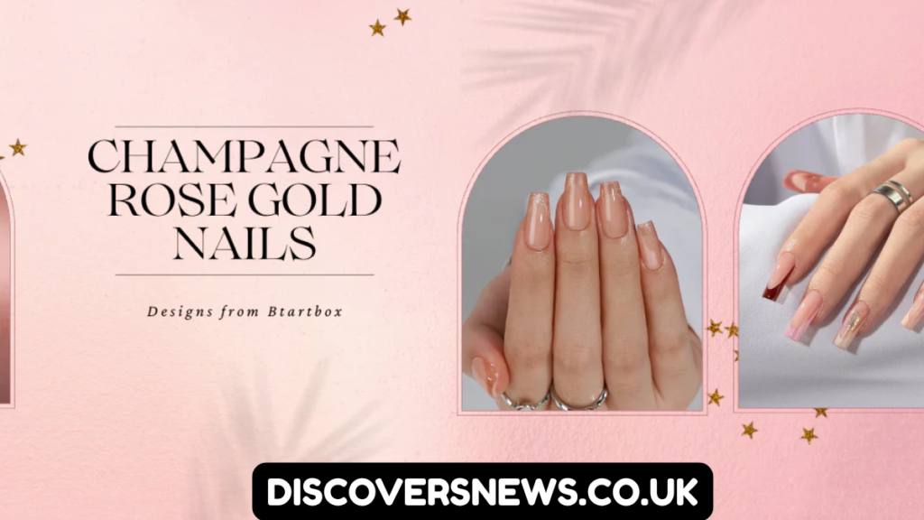 Soft Pink Gold Rose Gold Champagne Ombre Nails Elegance at Your Fingertips